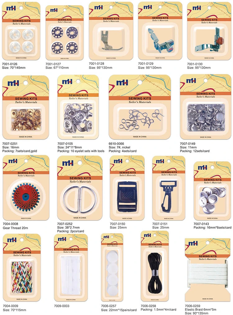 Nickel Eyelets Tools with Tools in Fabrics and Papers