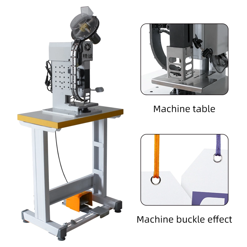 Semi Automatic Eyelet Grommet Punching Attaching Fixing Riveting Machine Hole Punching and Eyelet Setting in One Single Operation